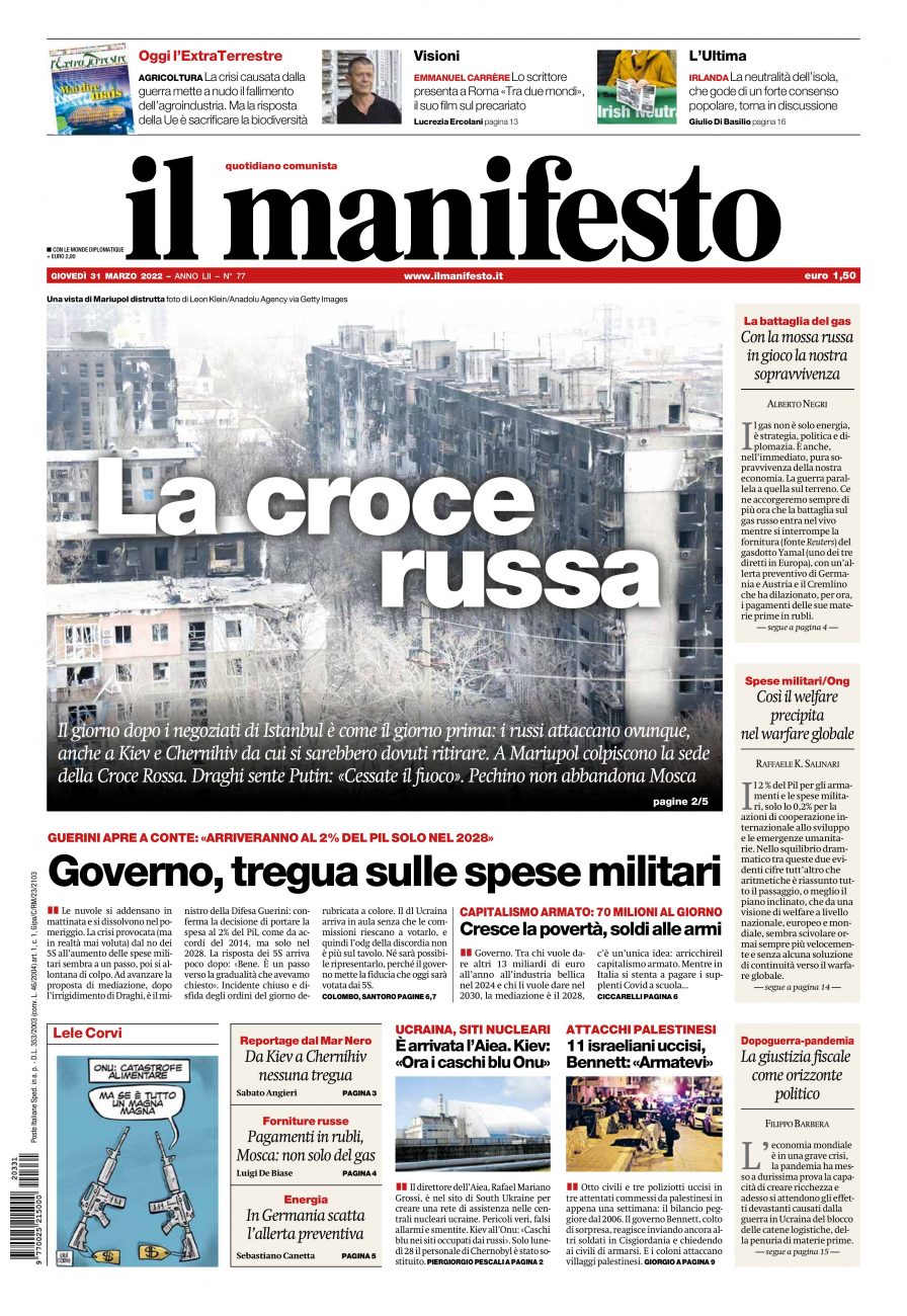 il manifesto del 31 marzo 2022