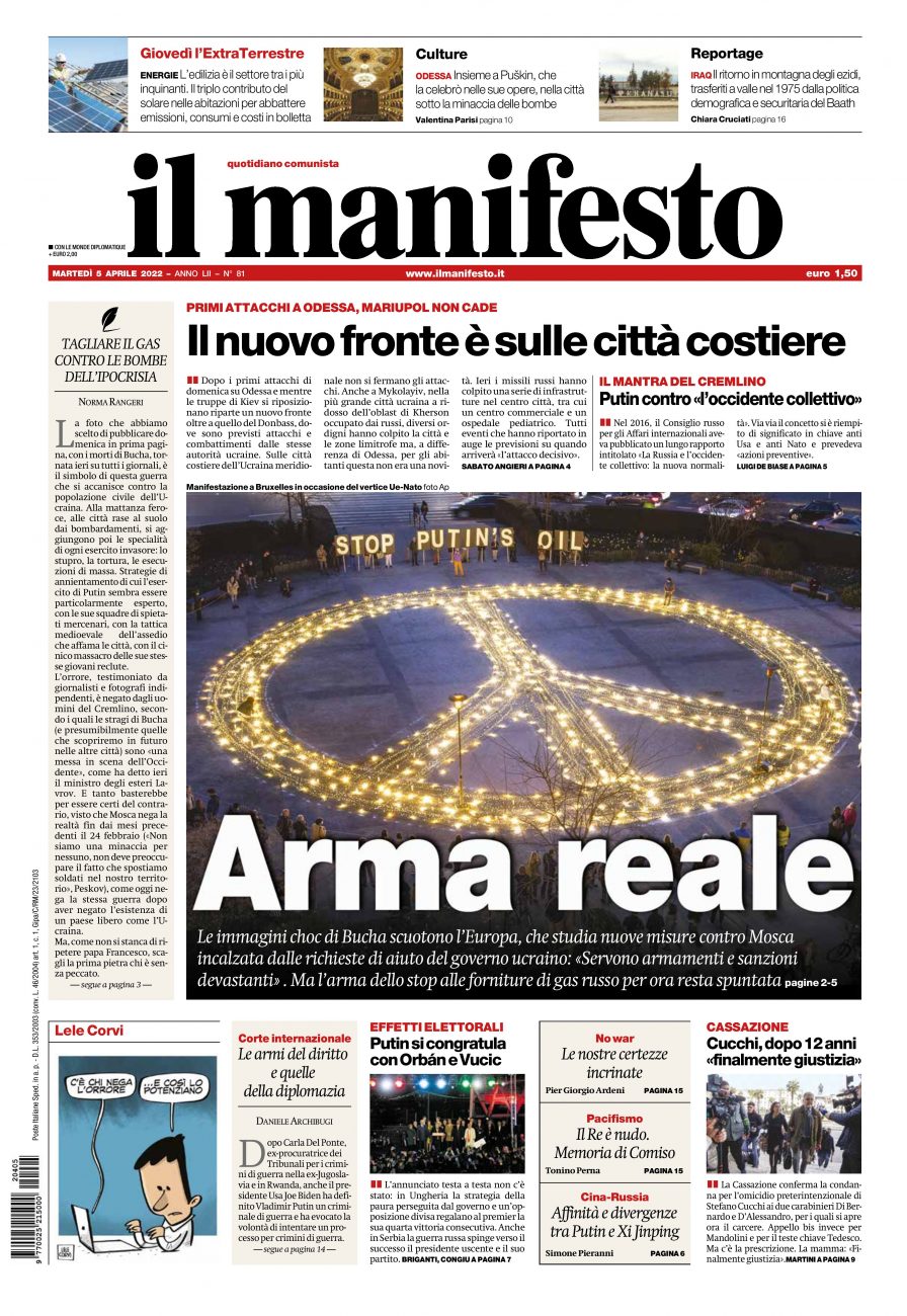 il manifesto del 05 aprile 2022