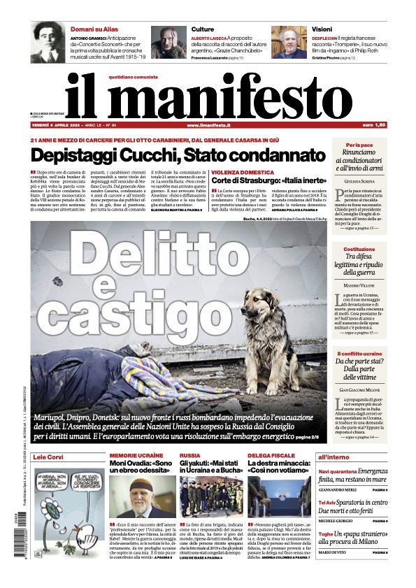 il manifesto del 08 aprile 2022