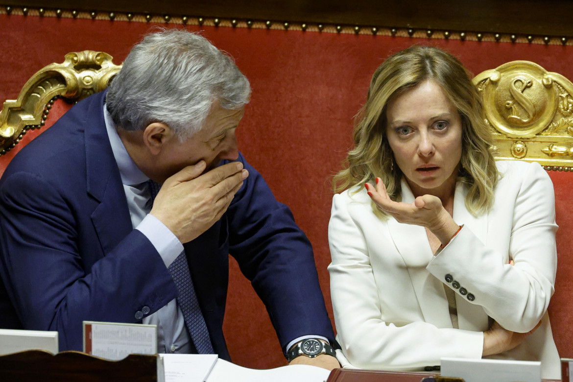 Antonio Tajani e Giorgia Meloni foto Ansa