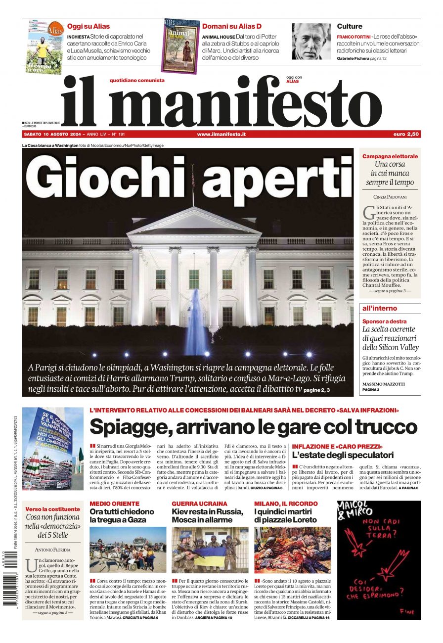 il manifesto del 10 agosto 2024