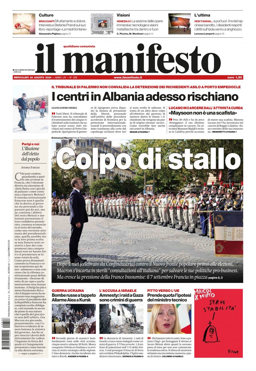 il manifesto del 28 agosto 2024