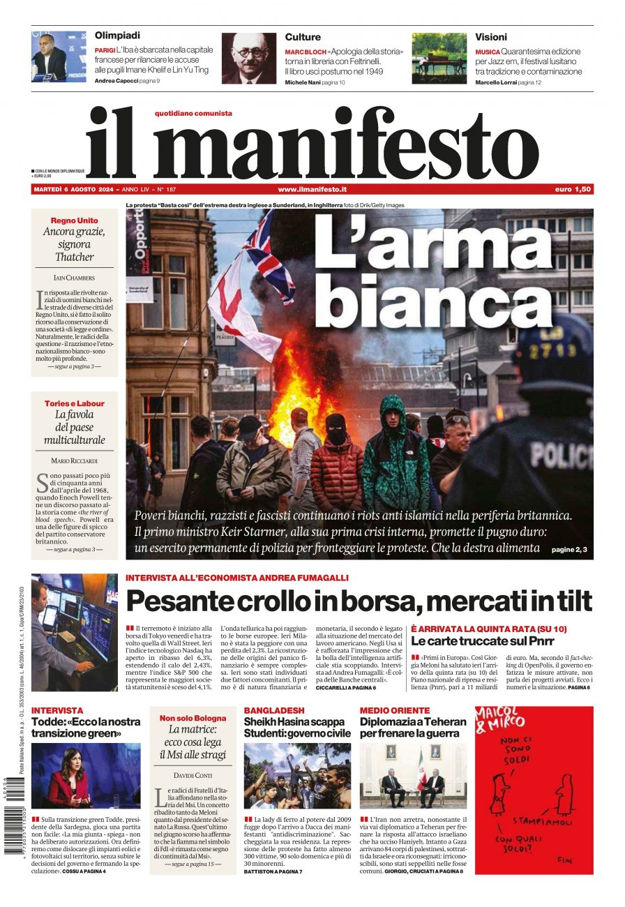 il manifesto del 06 agosto 2024