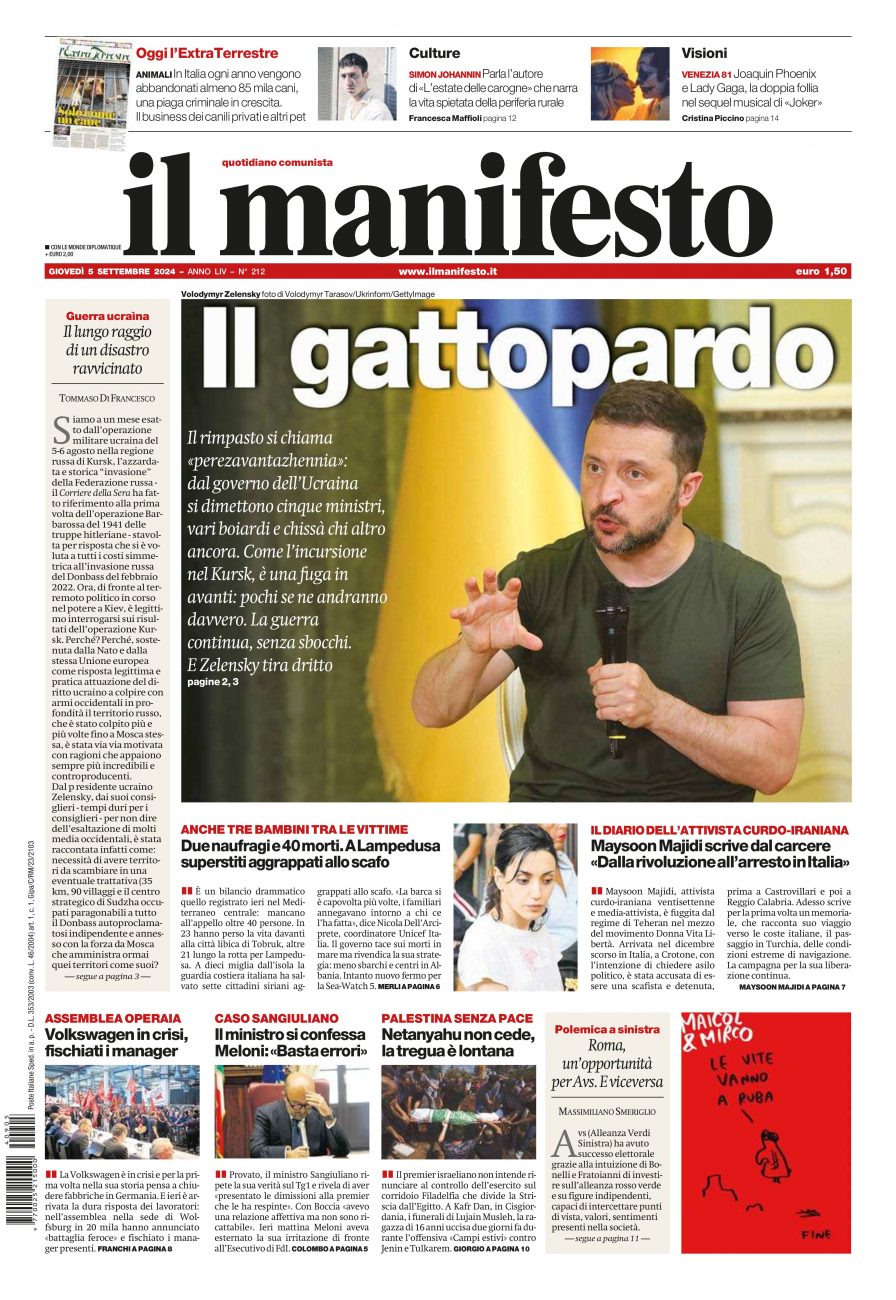 il manifesto del 05 settembre 2024