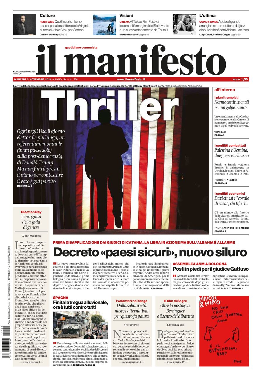 il manifesto del 05 novembre 2024