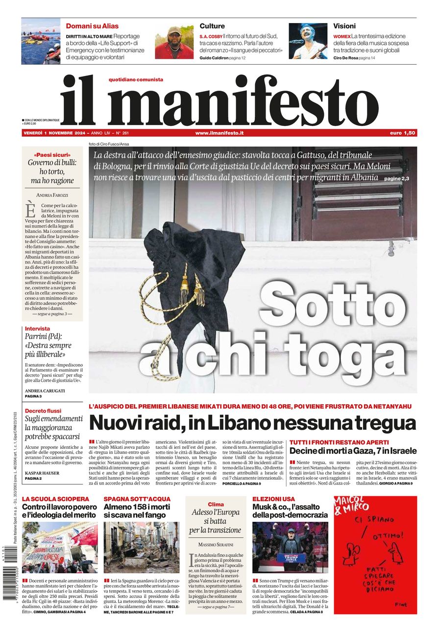 il manifesto del 01 novembre 2024